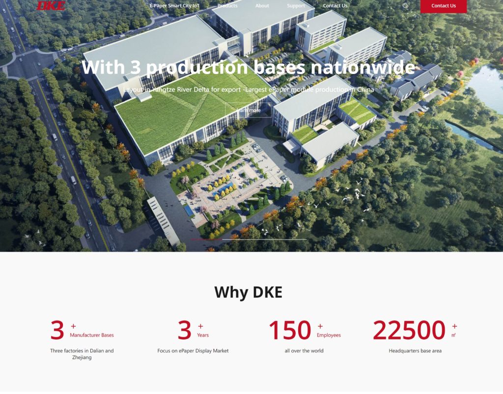 东方科脉电子纸显示屏绿色护眼显示器外贸网站建设开发上线
